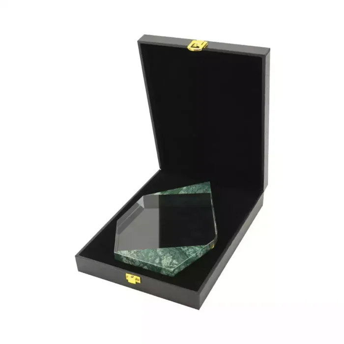 Crystal and Marble Award With Box