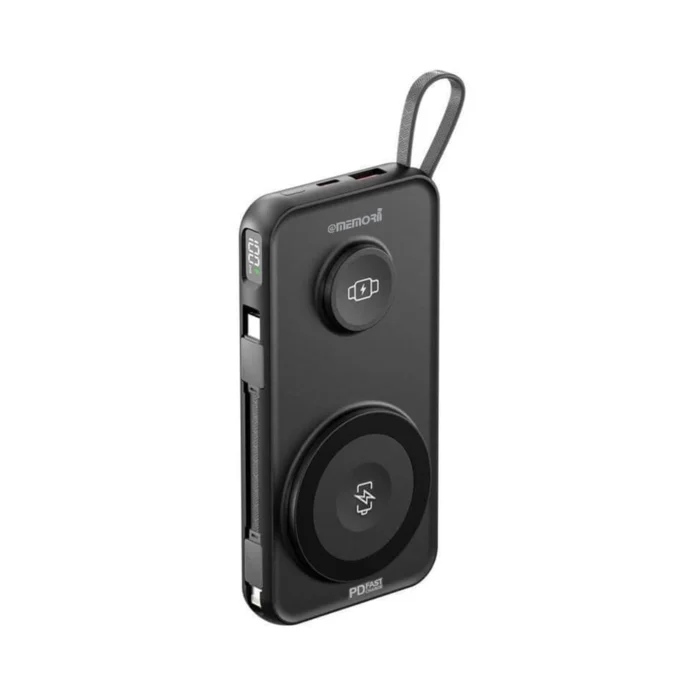 Universal Wireless Power Bank With Inbuilt Cables