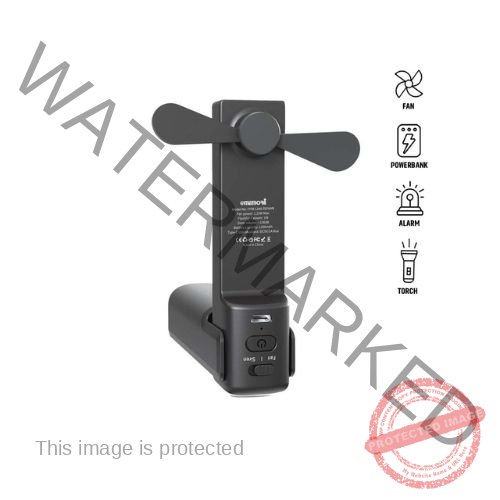 4 in 1 fan powerbank safety alarm torch for corporate gifts in Dubai